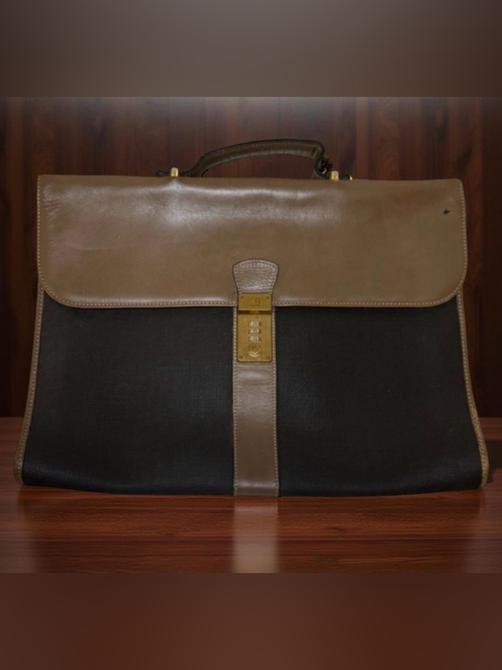 Dunhill France Laptop Breifcase Leather Top Handle Luxury Bag 16x12x2